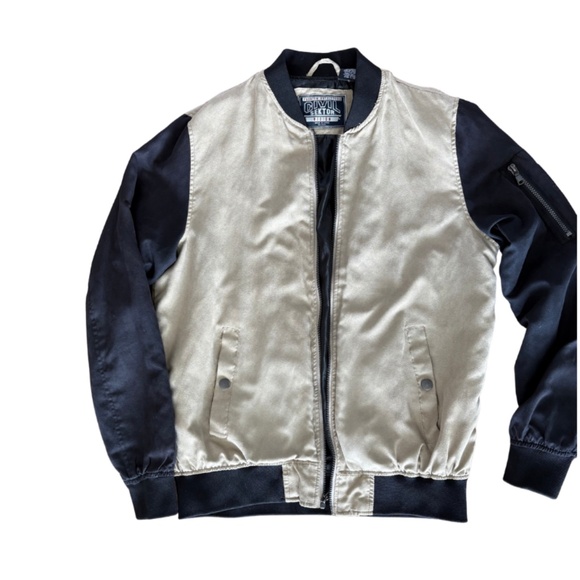 Civil Sektor Black & Beige Two-Tone Bomber Jacket Men’s M (Women’s L - Picture 6 of 9